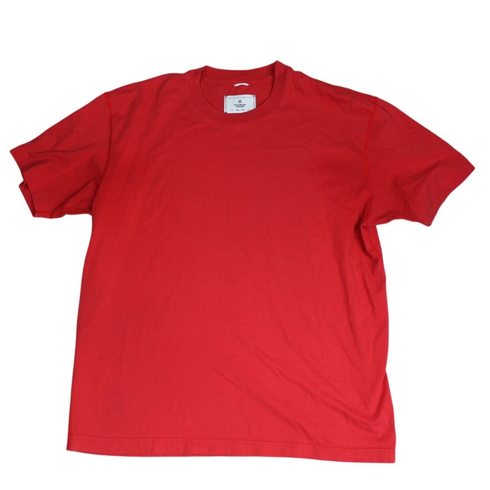 Reigning Champ T Shirt Mens XXL Red Heavyweight Crewneck Minimalist Short Sleeve